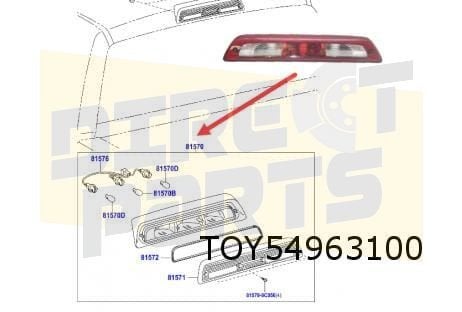 Toyota Tundra (8/13- 8/17) derde remlicht Origineel!  815700, Auto-onderdelen, -, Verzenden, -, Nieuw