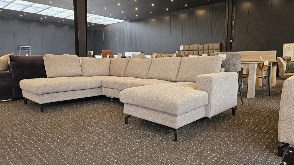O3M Diano Hoekzetel NIEUW Grijs stof 304x198x148cm +Levering, Huis en Inrichting, Zitzakken, Ophalen of Verzenden, Nieuw, Grijs