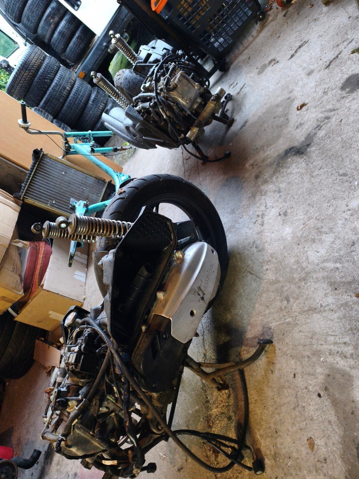 2x Honda 125cc motoren, Ophalen