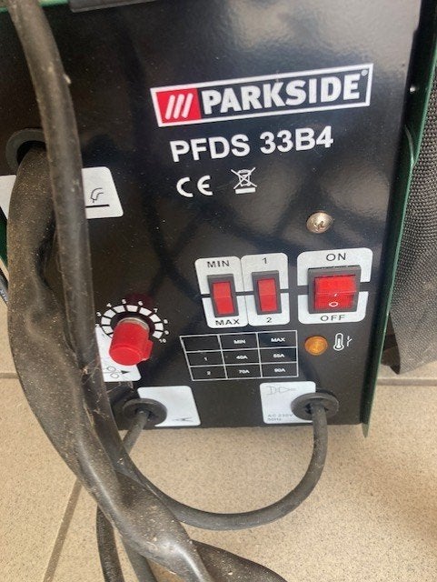 Laspost Parkside PFDS 33B4, Doe-het-zelf en Bouw, Gereedschap | Lasapparaten, Ophalen, Zo goed als nieuw, Minder dan 150 ampère