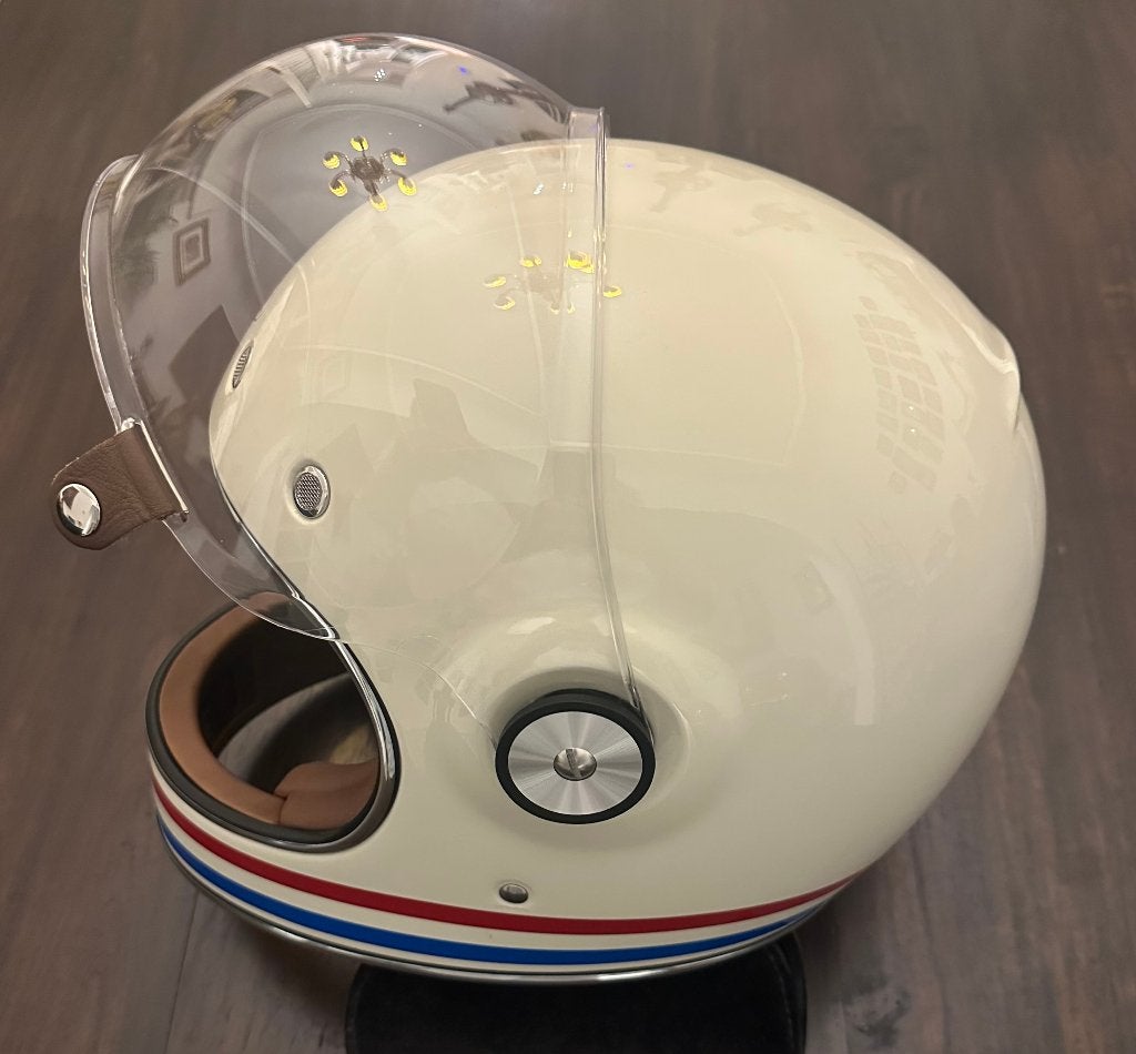 Helm Bullitt DLX Stripes Pearl White NIEUW!, Autres marques, XL, Casque intégral, Enlèvement