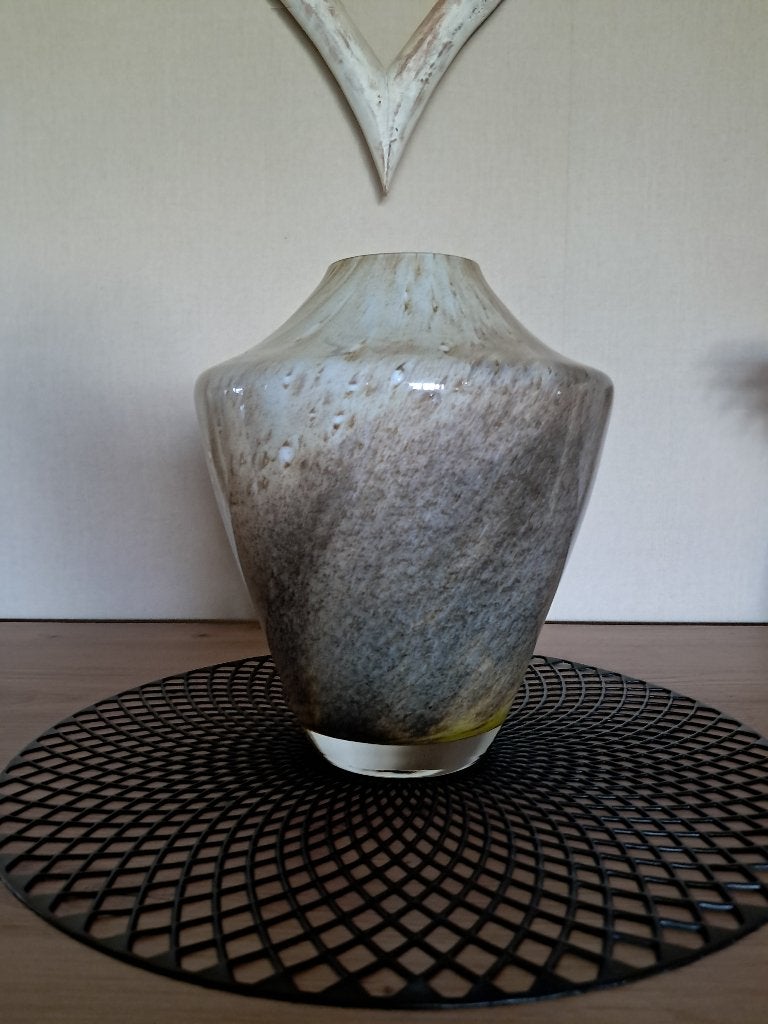 Mooie Makora Krosno vaas, 23 cm, Beige, Nieuw, Ophalen of Verzenden