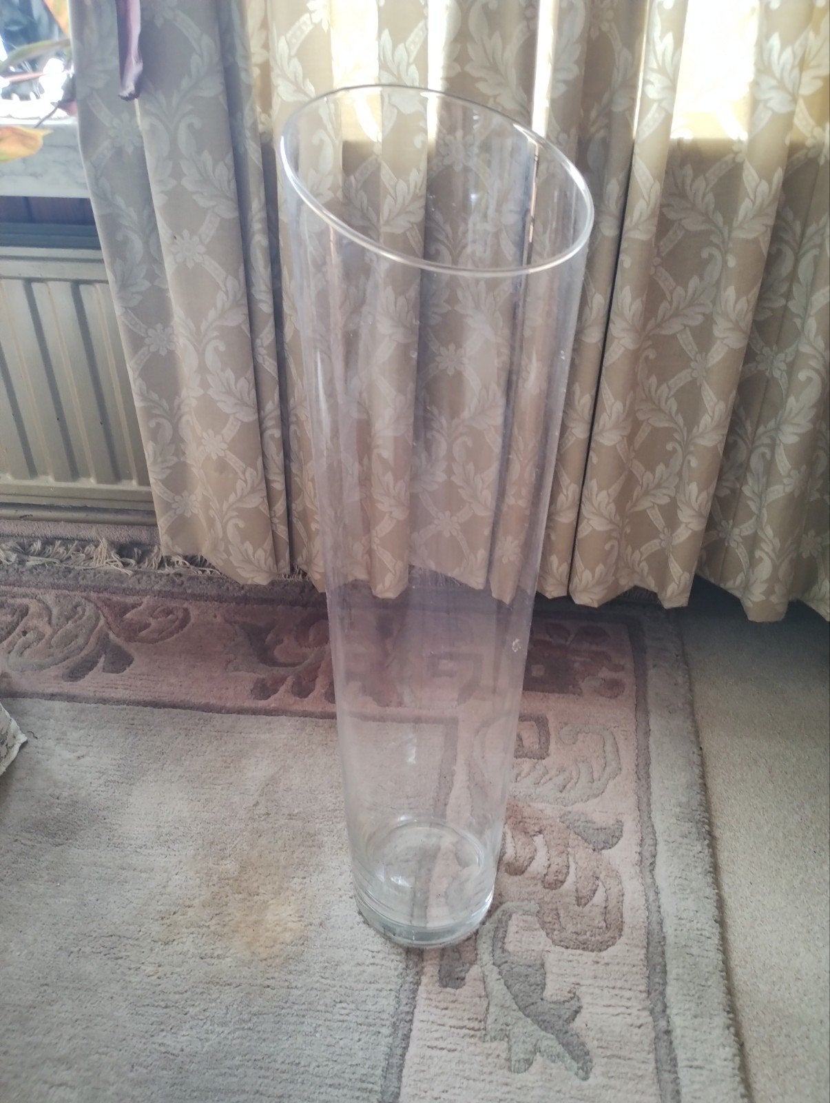 Vase en verre, hauteur 70 cm, Enlèvement
