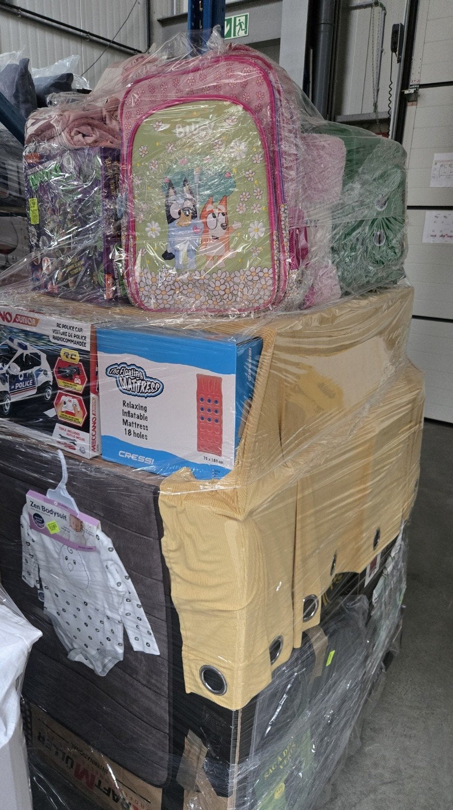 Palette de bazar, Enlèvement