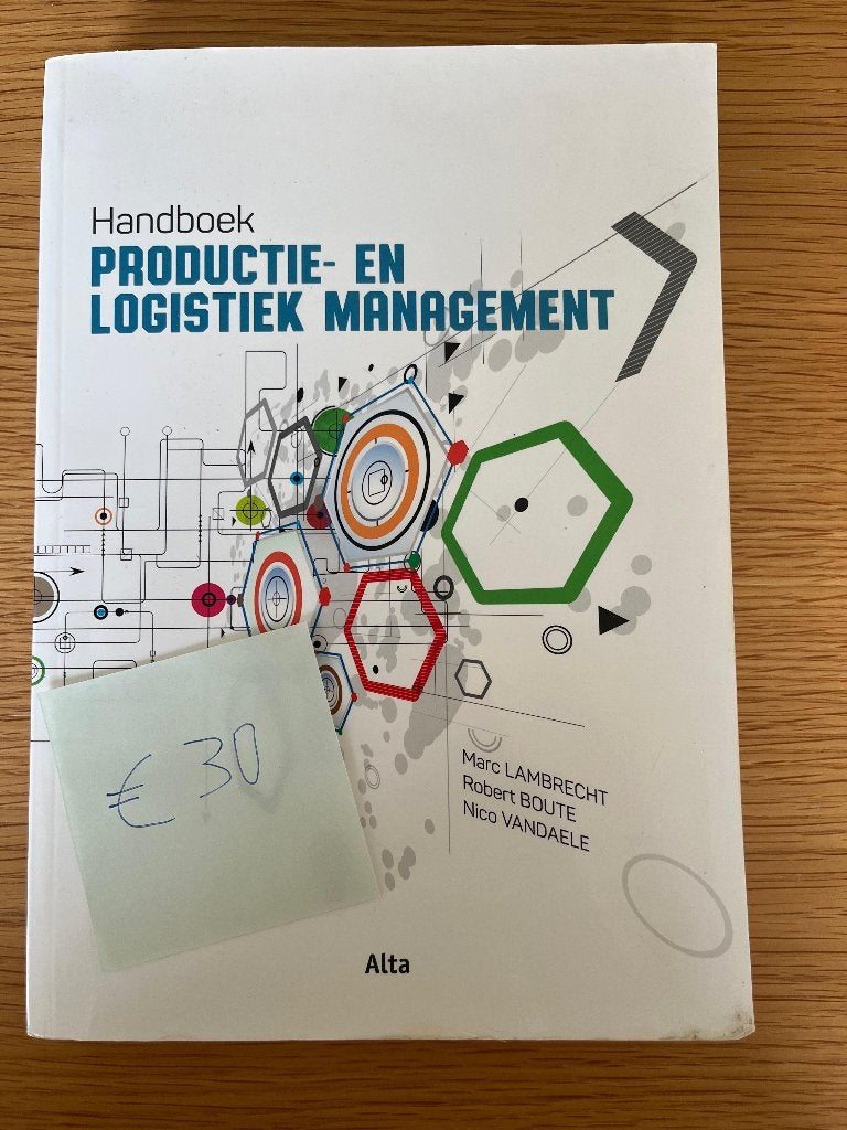 Handboek Productie en logistiek management, Enlèvement ou Envoi, Comme neuf, Management, Lambrecht, Boute, Vandaele