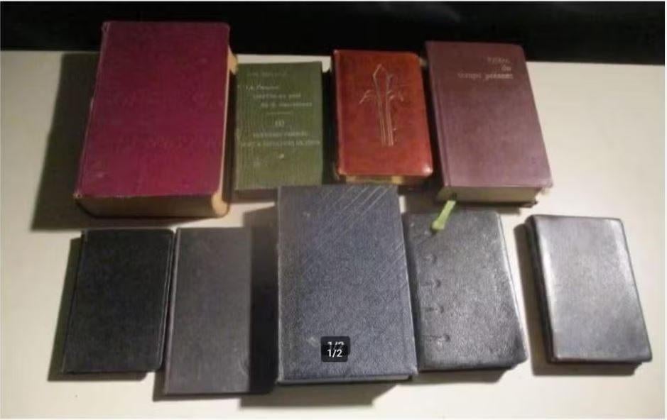 9 Oude Franstalige Godsdienstige boeken, Ophalen of Verzenden, Zo goed als nieuw