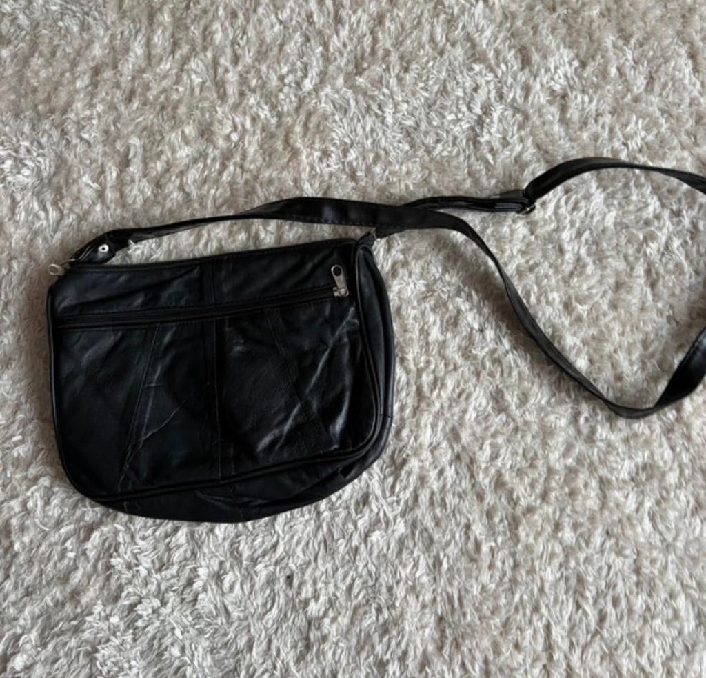 Sacoche en cuir véritable, Enlèvement, Comme neuf, Cuir