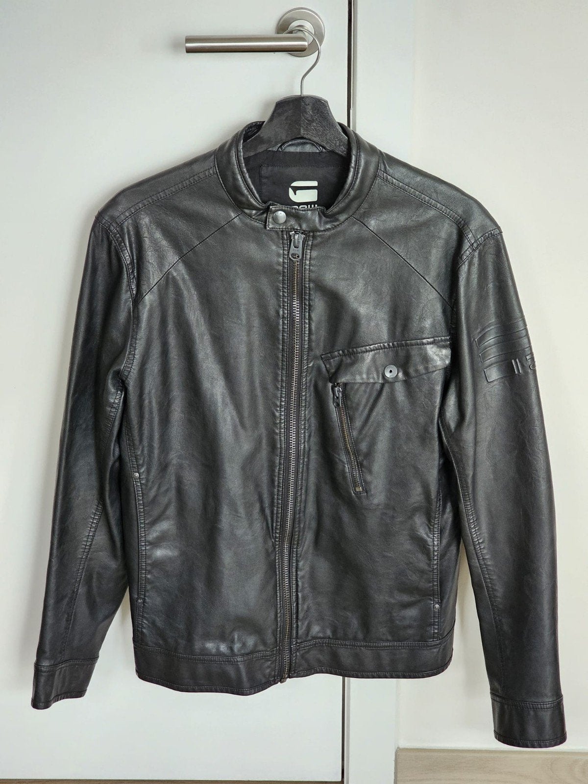 Lederen jas van G star Raw, Kleding | Heren, G Star RAW, Maat 48/50 (M), Zwart, Nieuw