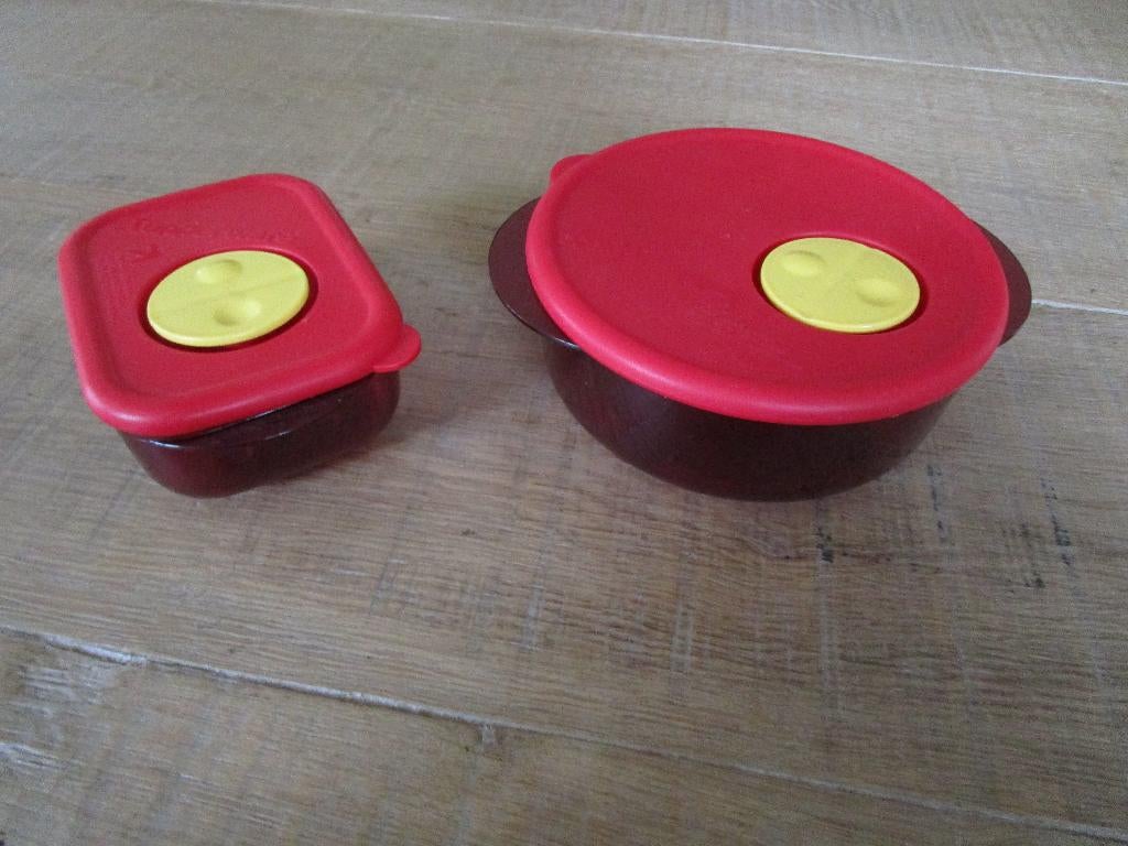 3 x Tupperware, Maison & Meubles, Cuisine| Tupperware, Neuf, Jaune, Vert, Rouge, Enlèvement ou Envoi