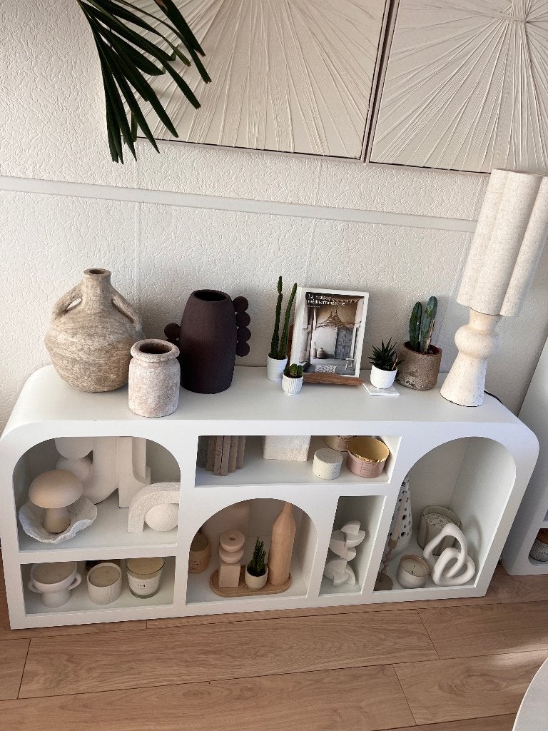Buffet blanc ( à niches), Maison & Meubles, 25 à 50 cm, Avec tablette(s), Moins de 100 cm, 150 à 200 cm