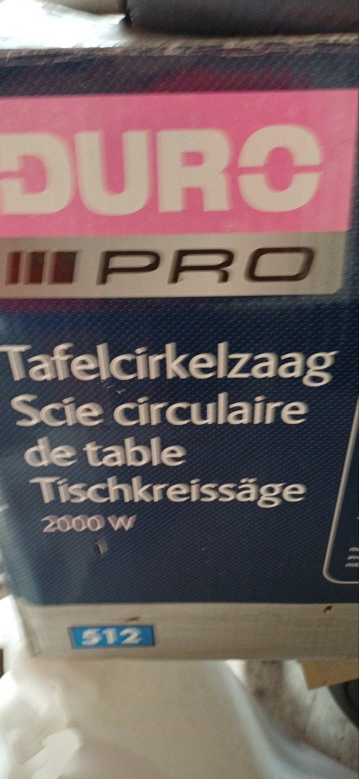 tafelcirkelzaag, Ophalen, Zo goed als nieuw, 1200 watt of meer, Duro pro