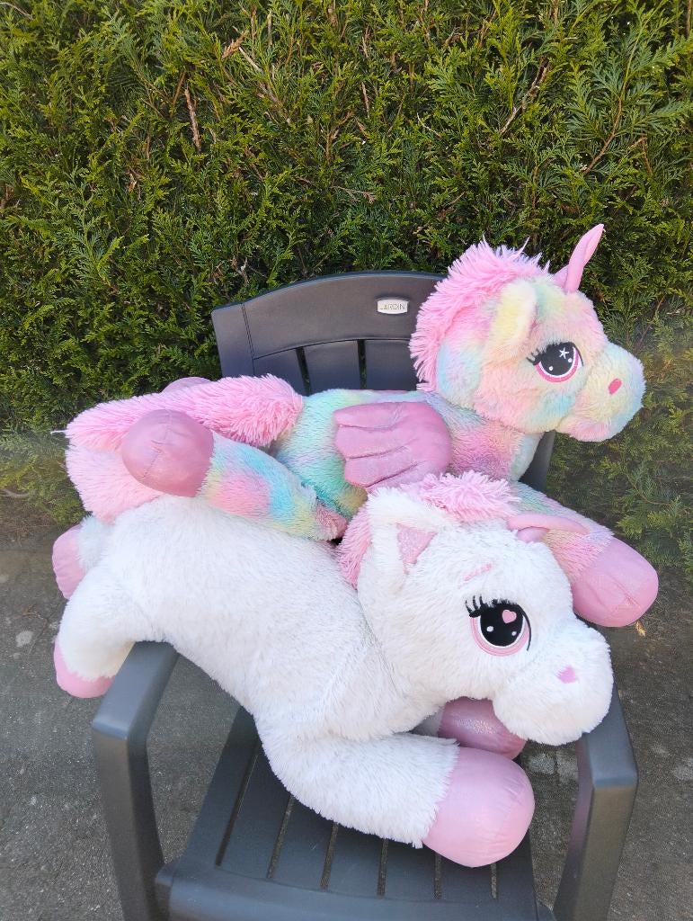 Eenhoorn knuffels, Enfants & Bébés, Jouets | Peluches, Overige karakters, Autres marques, Grand (plus de 80 cm), Comme neuf