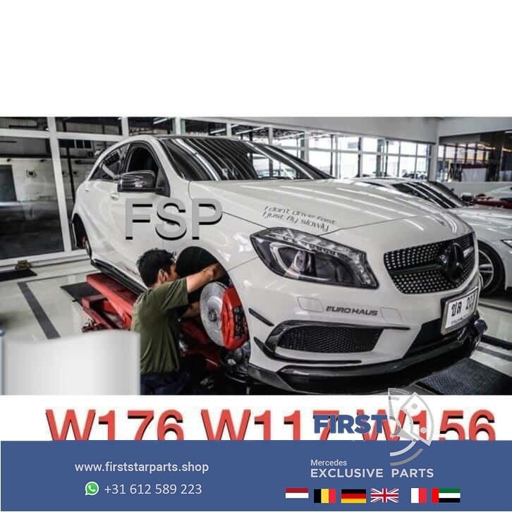 W176 A45 AMG Mercedes A Klasse veerpoot compleet L/R V/A 45, Gebruikt, -, Ophalen of Verzenden, -