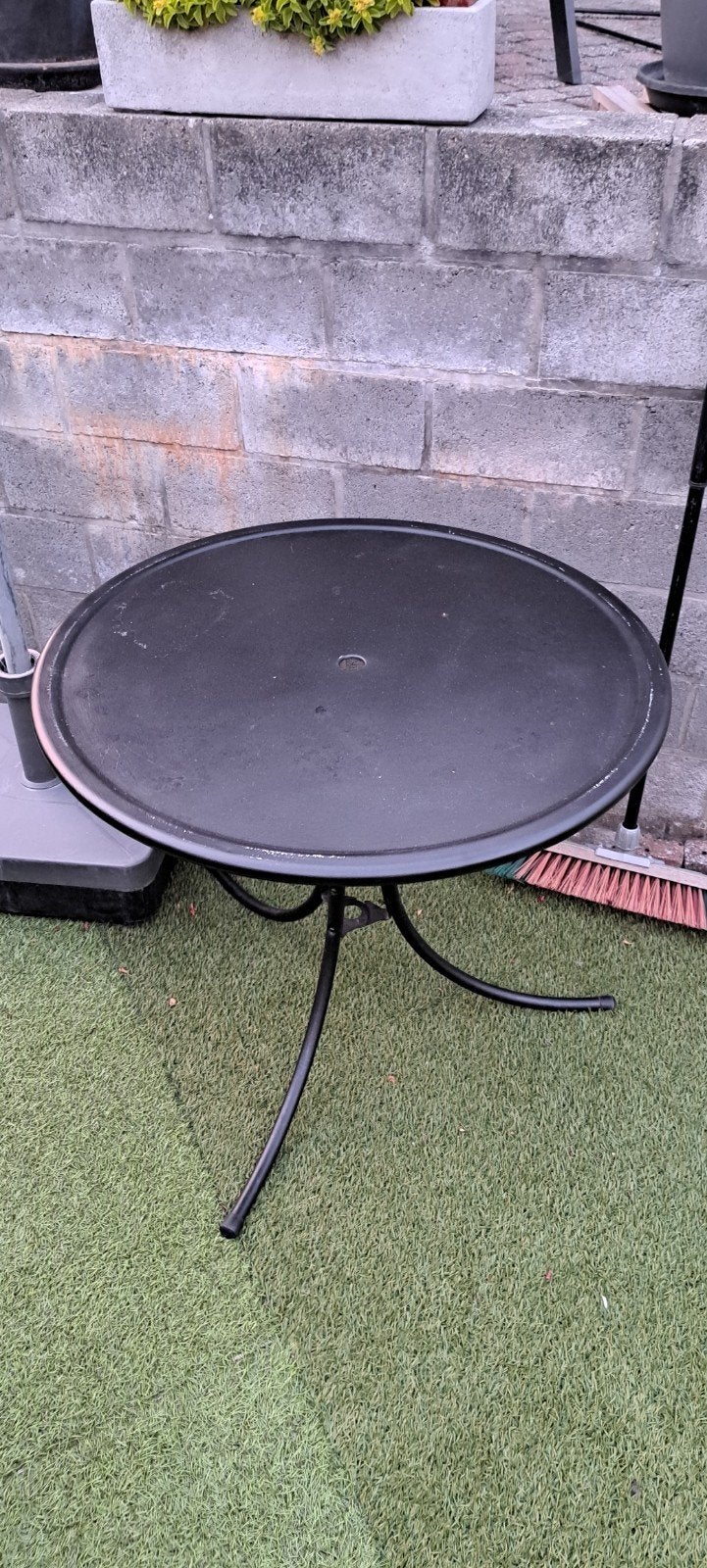 bistro tafel, Tuin en Terras, Ophalen, Gebruikt, Rond, Metaal