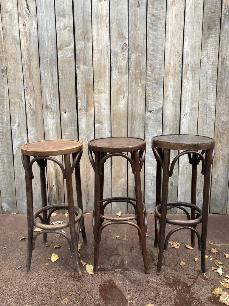 Tabourets de bar en bois Thonet-2 tailles 75-80 cm-stock 30
