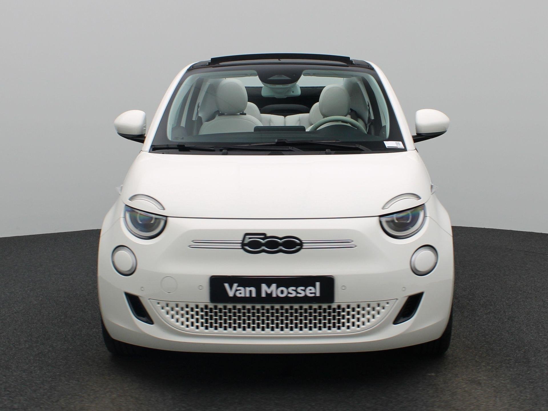 Fiat 500 C La Prima 42 kWh, Auto's, 4 zetels, Cabriolet, Wit, https://public.car-pass.be/vhr/4fa285b0-cc4d-4f93-ad08-ad17bdd1309e
