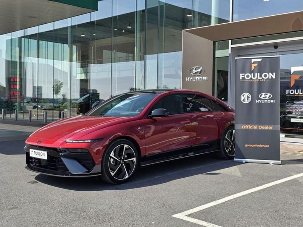 Hyundai Ioniq 6 84 kWh Balance N-Line Sunroof | ASK FOR B2B, Auto's, Hyundai, Automaat, Zwart, Elektrisch, 166 kW