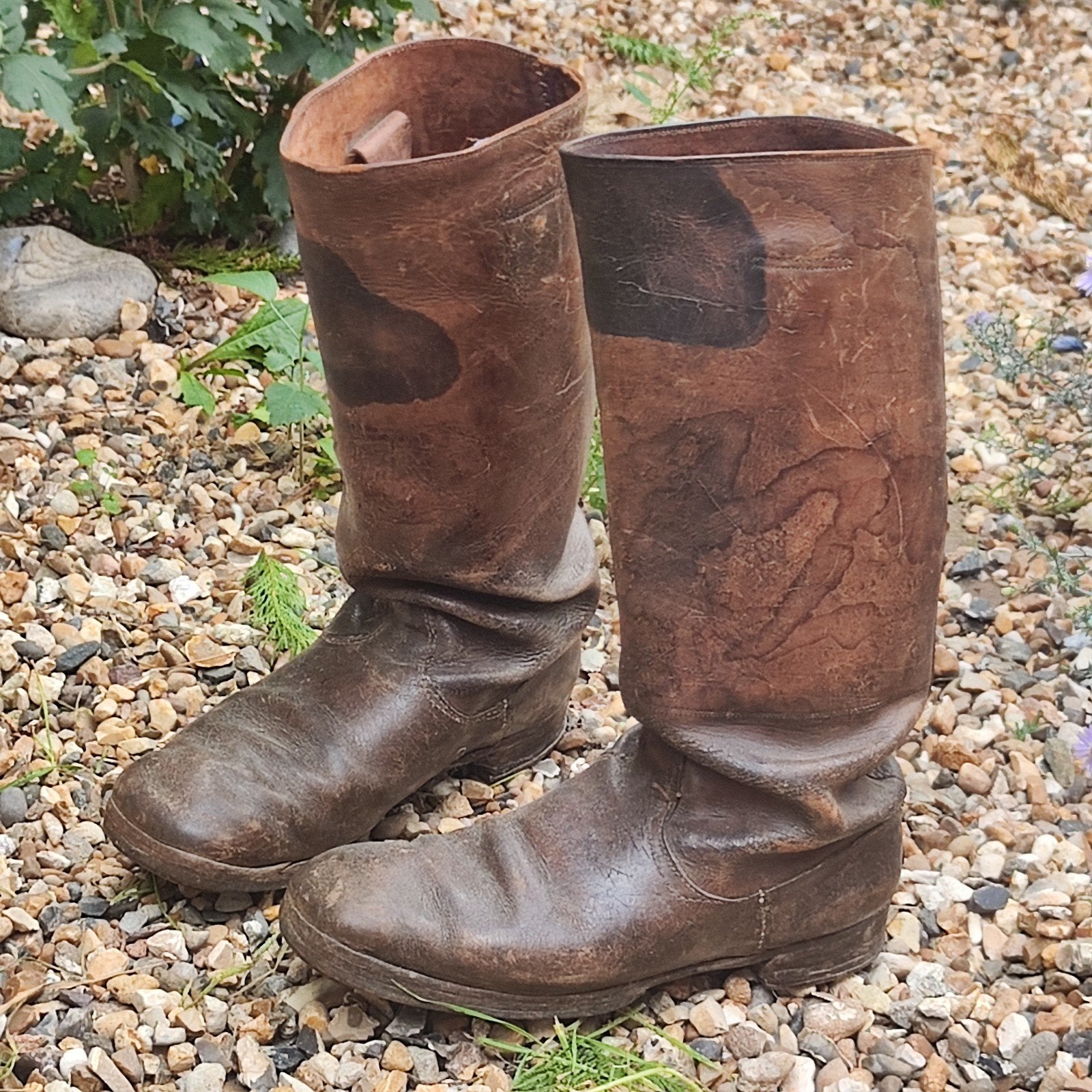rare bottes en cuir brun de la luftwaffe ww2, Enlèvement ou Envoi