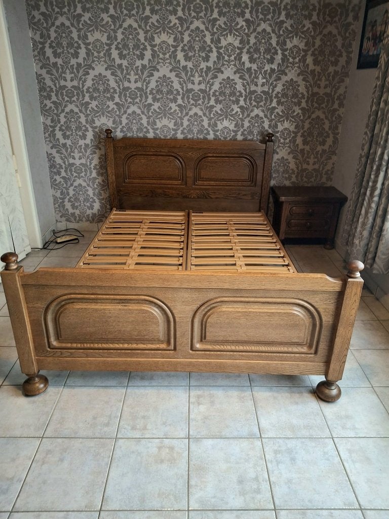 Mooie slaapkamer in lichte eik te koop, Maison & Meubles, Chambre à coucher | Chambres à coucher complètes, Enlèvement, Utilisé