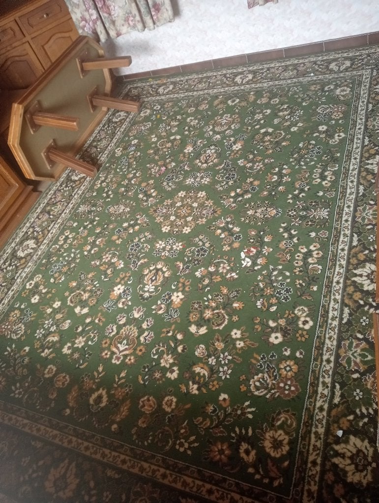 Groot tapijt gebloemd groen 2.45 x 3.45 cm, Huis en Inrichting, Stoffering | Tapijten en Vloerkleden, Ophalen, Groen, 200 cm of meer
