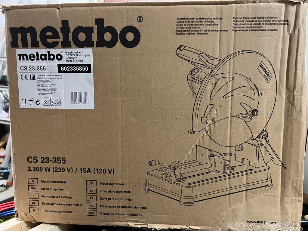 Tronçonneuse à disque Metabo, Enlèvement, Comme neuf