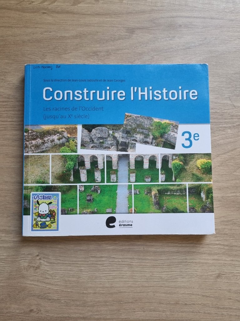 Construire l'Histoire 3e, Les racines de l'Occident, Erasme, Livres, Livres scolaires, Histoire, Editions erasme, Enlèvement, Utilisé