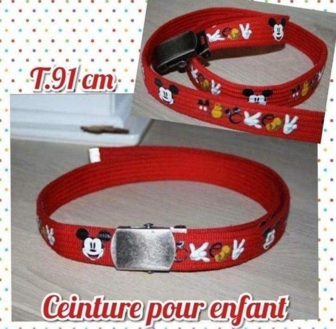 ceinture avec boucle reglable pour garçon-Mickey-T.91, Kinderen en Baby's, Ophalen of Verzenden, Gebruikt, Riem