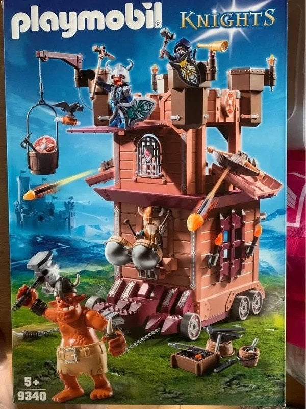 Playmobil 9340 aanvalstoren van de dwergen., Kinderen en Baby's, Speelgoed | Playmobil, Ophalen, Complete set, Zo goed als nieuw