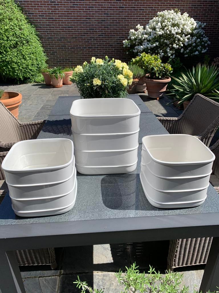 3 grote cache pots/ bloempotten, Ophalen, Zo goed als nieuw