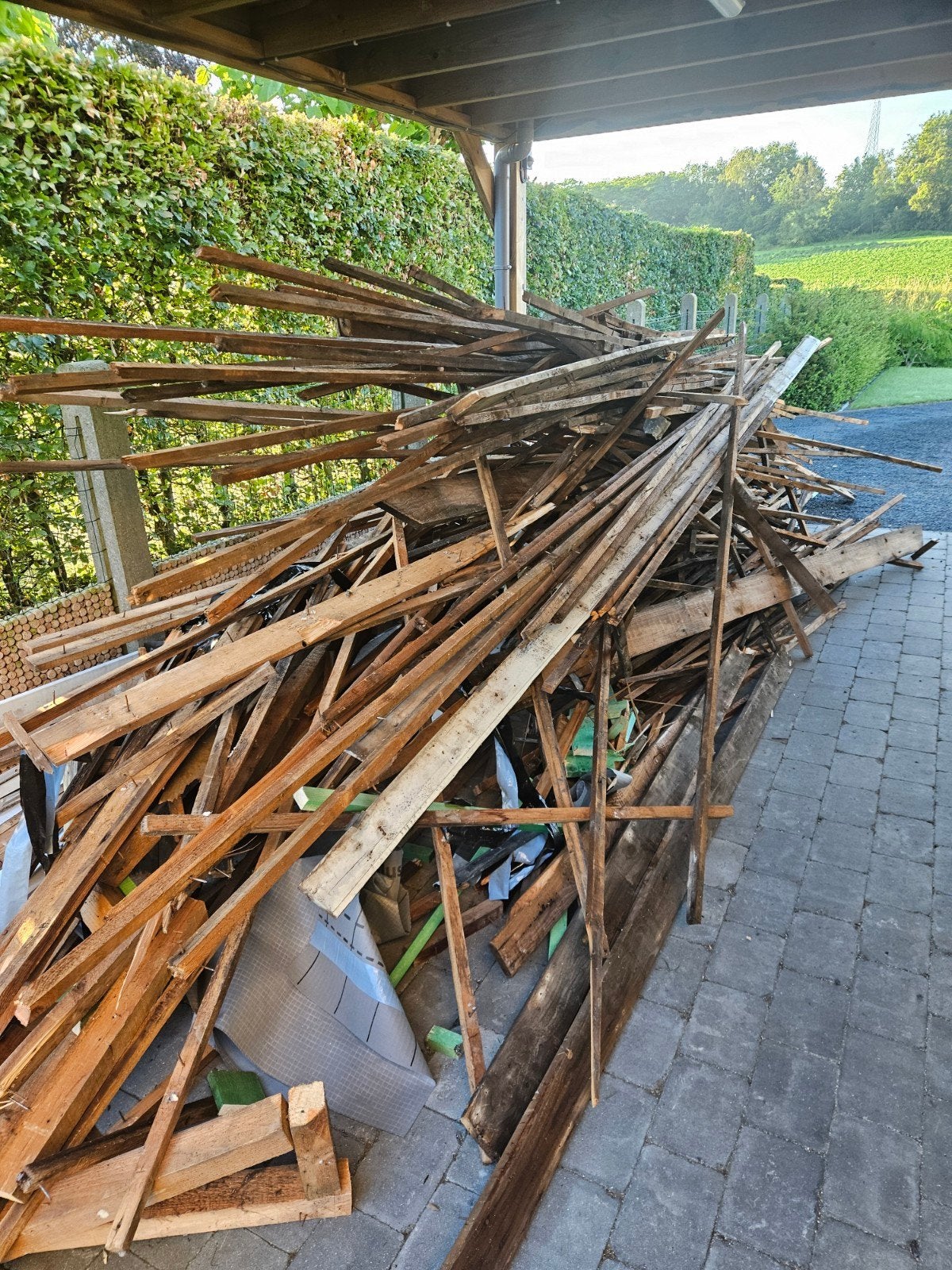 Afvalhout, Ophalen