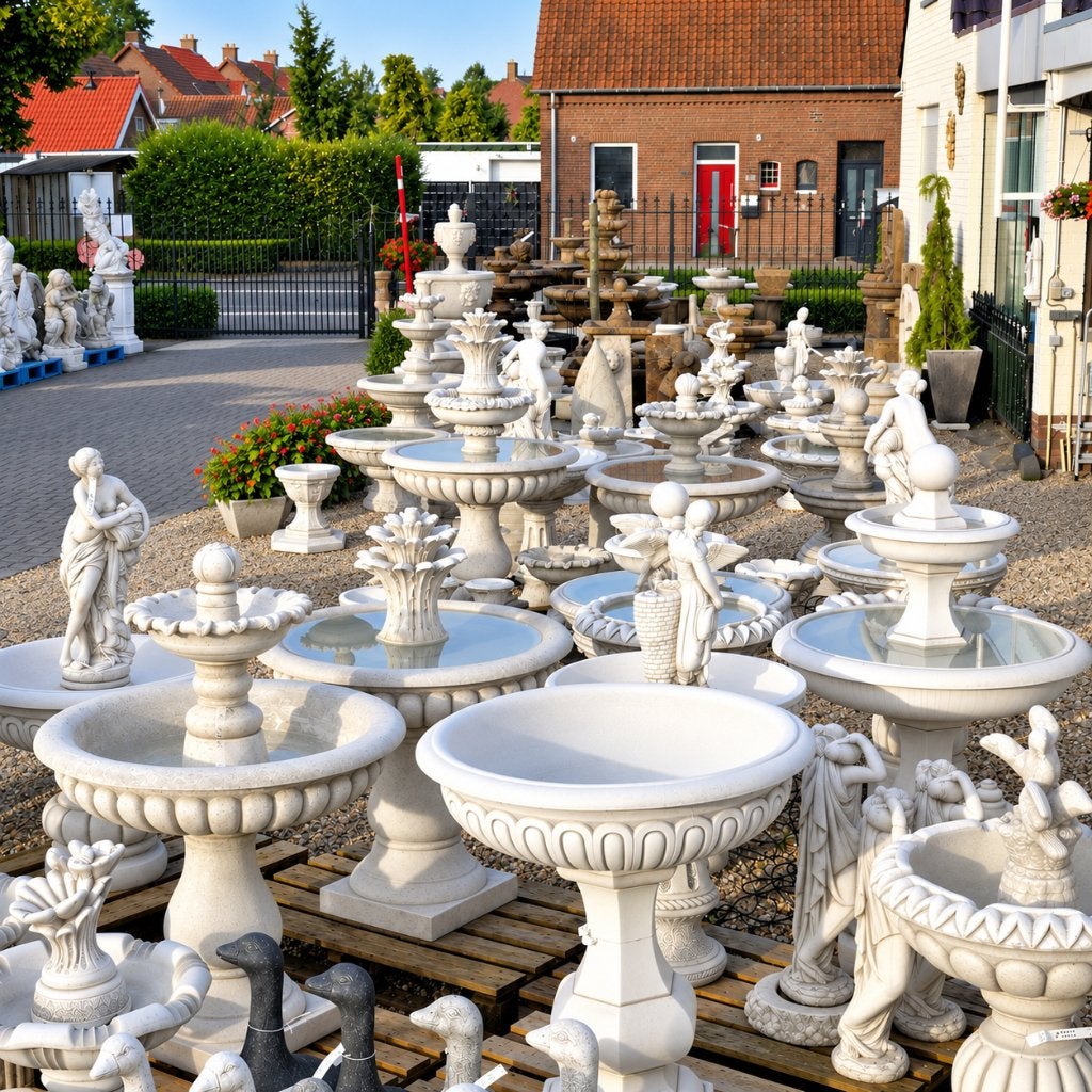 Fonteinen en waterornamenten tuinbeelden, Ophalen, Nieuw, Graniet, Fontein