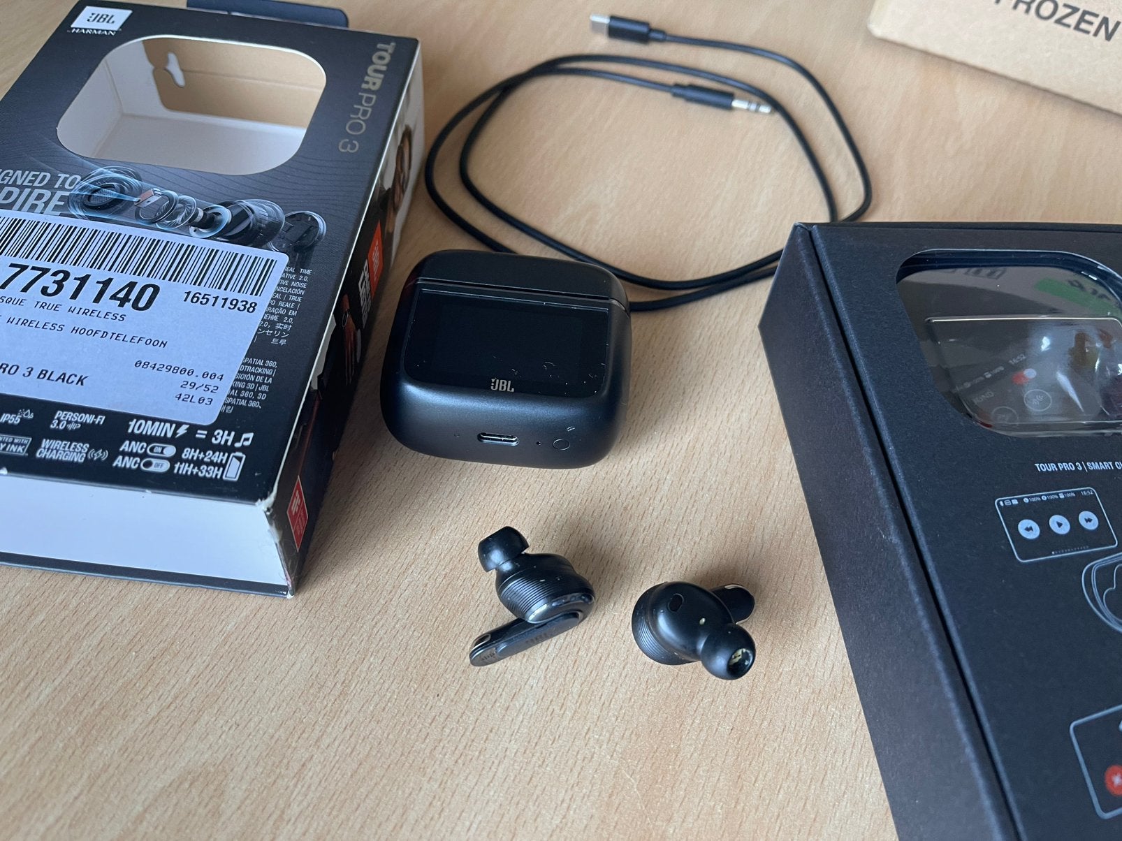 JBL Tour Pro 3 black, In-ear, Gebruikt, JBL, Zwart