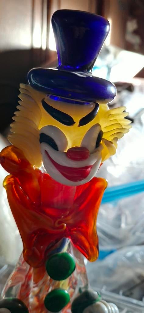 Authentique clown de Murano multi-couleur, Antiek en Kunst, Ophalen