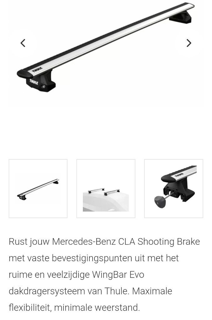 Barres de toit Thule + wingbar evo pour Mercedes CLA, Enlèvement, Comme neuf