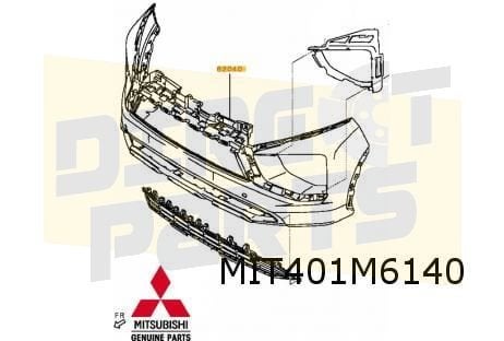 Mitsubishi Eclipse Cross (2/21-) voorbumper (bij koplampspro, Neuf, -, Mitsubishi, -
