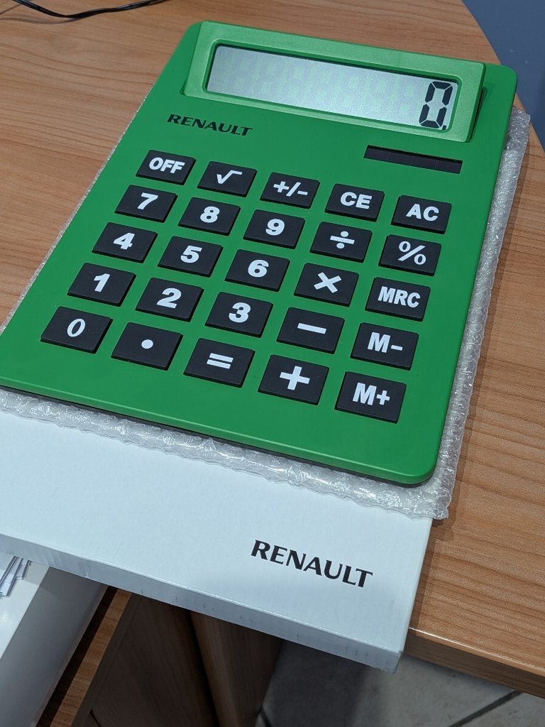 Grande calculatrice géante / de bureau Renault – Neuve, Collections, Enlèvement ou Envoi, Neuf, Voitures