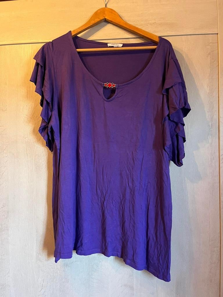 tshirt paars paprika xl, Kleding | Dames, Grote Maten, Paars, Paprika, Gedragen, Shirt of Top