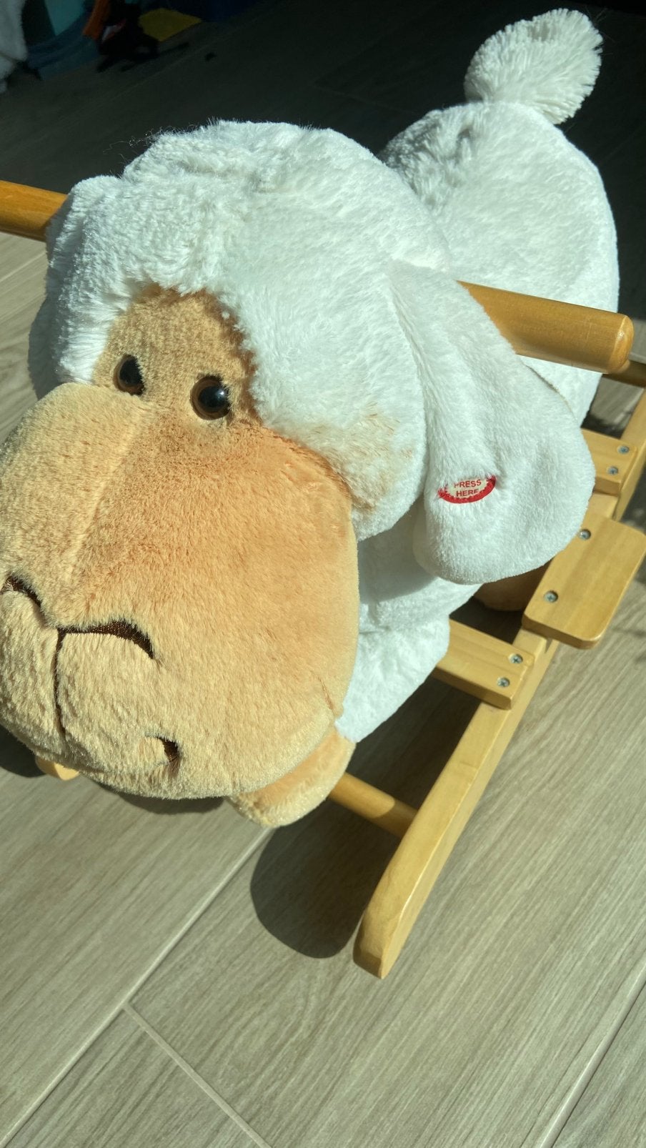 Schommelpaard schaap met geluid, van Babyrockers, Ophalen, Zo goed als nieuw