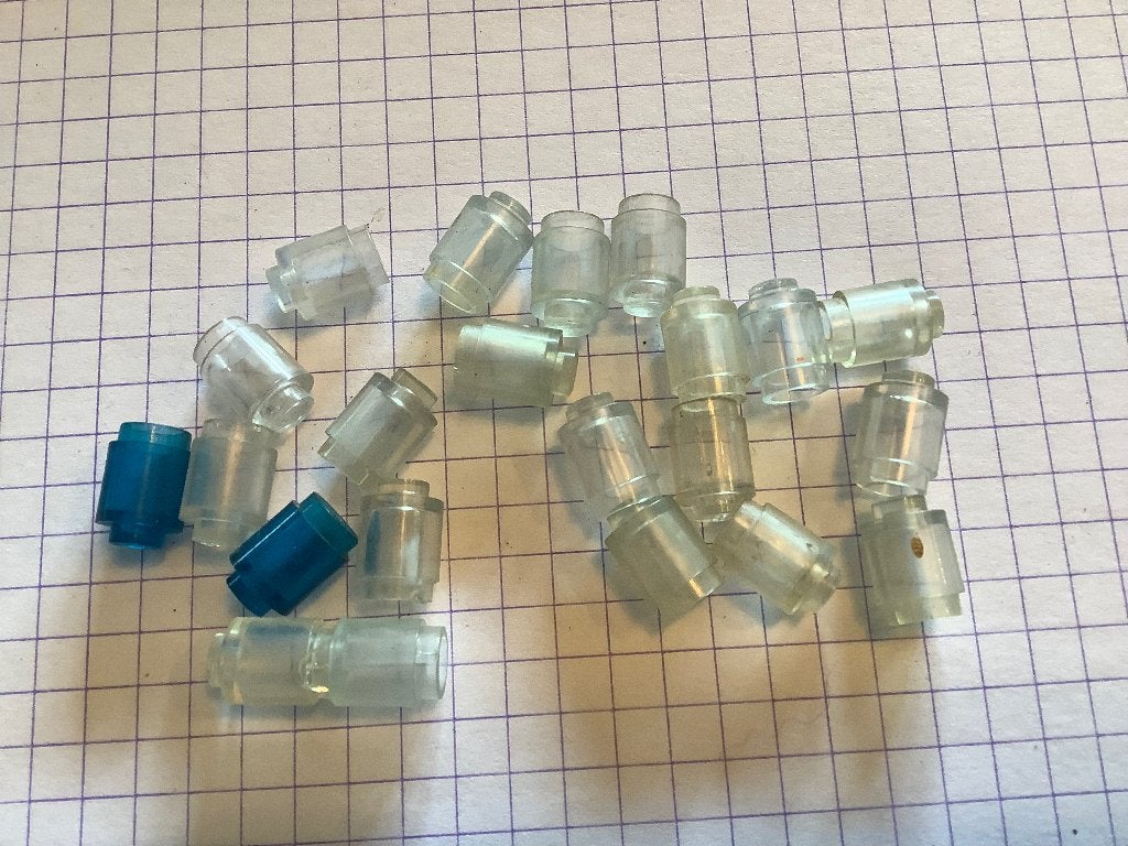 Lego Brick, Round 1 x 1 - Solid Stud 21 st / 170- A2, Enlèvement ou Envoi, Utilisé, Briques en vrac, Lego