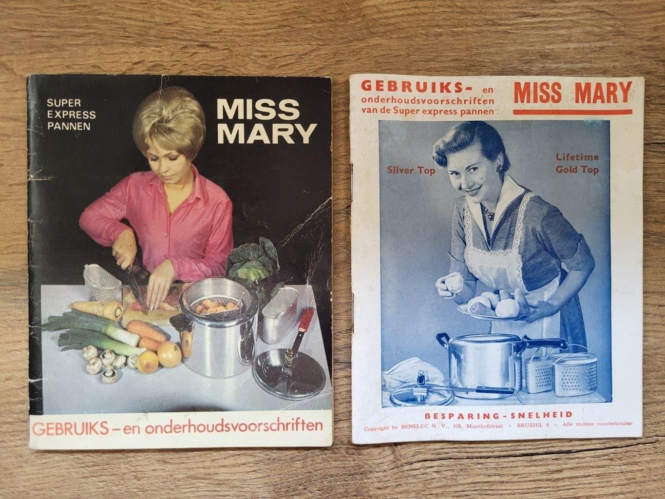 vieux livres de recettes avec la poêle Miss Mary Express, Enlèvement ou Envoi, Utilisé