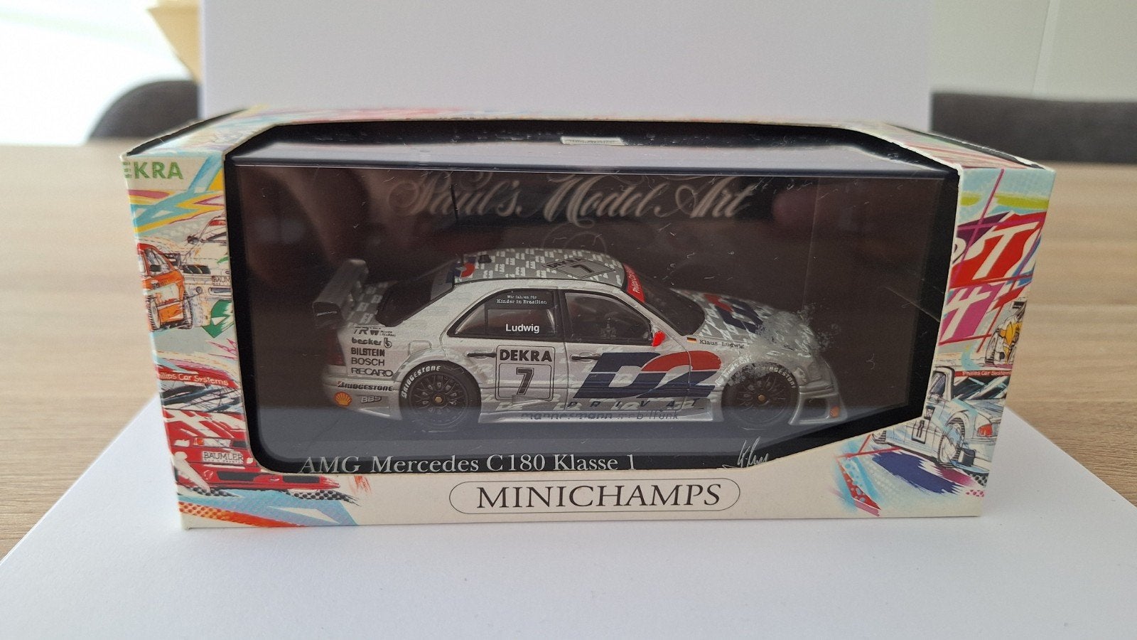 Minichamps 1:43 - DTM 1994 - Mercedes AMG C 180,, K. Ludwig, Ophalen of Verzenden, Zo goed als nieuw, Auto, MiniChamps