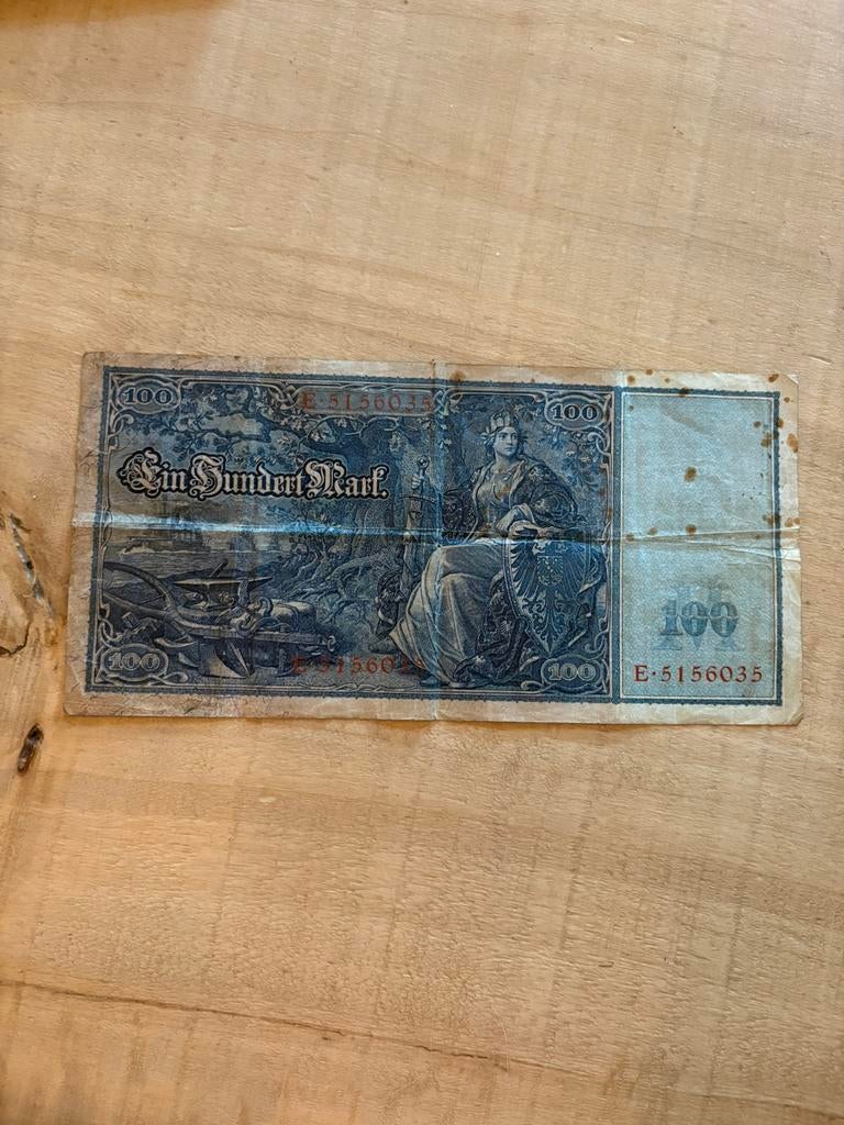 Briefje 1910 duitse mark, Ophalen of Verzenden, Duitsland, Los biljet