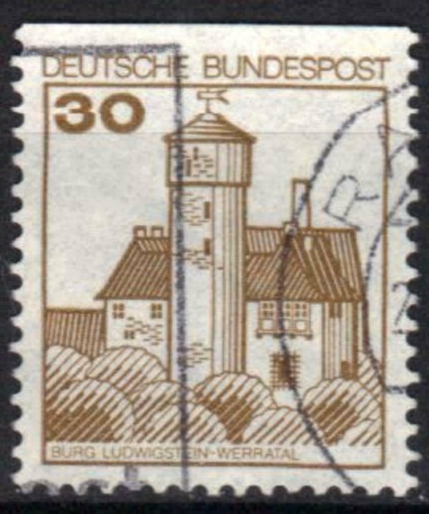 Duitsland Bundespost 1977 - Yvert 763b - Kastelen (ST), Verzenden, Gestempeld