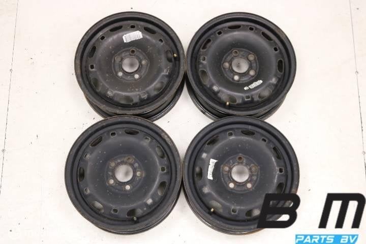 Originele 14 inch stalen velgen VW Polo 9N / 9N3, Auto-onderdelen, Banden en Velgen, Gebruikt, Velg(en)