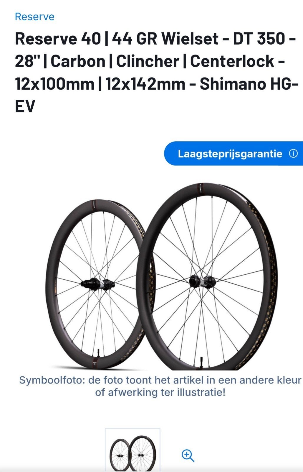 RESERVE gravel wielen 40/44 R, Ophalen