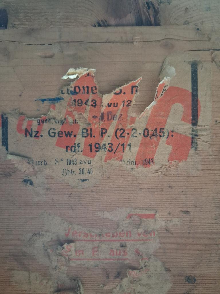 Belle caisse allemande ww2 pour MG 1943, Enlèvement ou Envoi, Armée de terre, Caisse ou Géocache