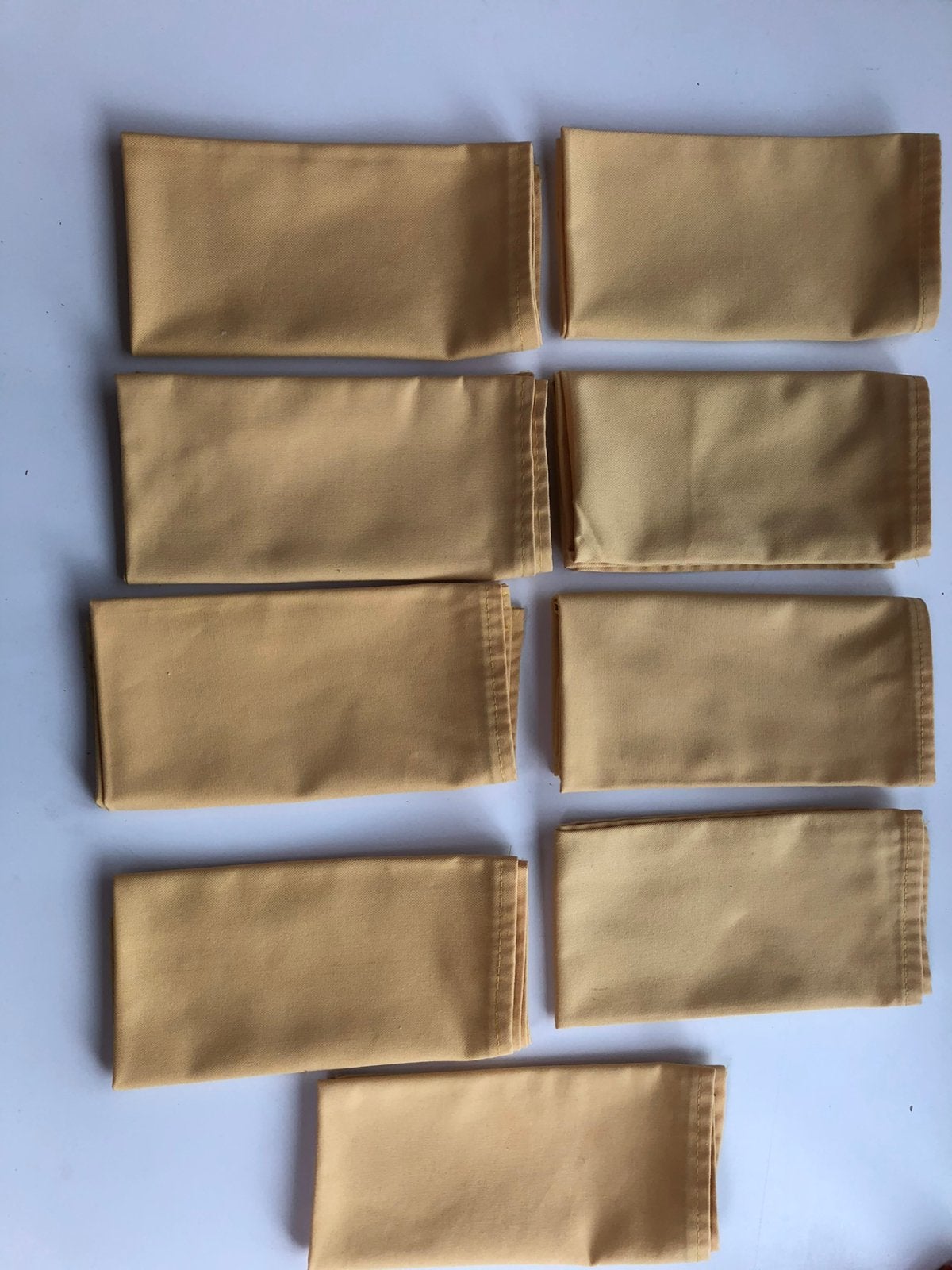 9 gele servetten, Ophalen, Zo goed als nieuw, Geel, Servet