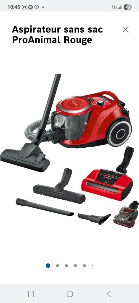 Aspirateur sans sac Bosch ProAnimal ., Bosch, Réservoir, Comme neuf, Enlèvement