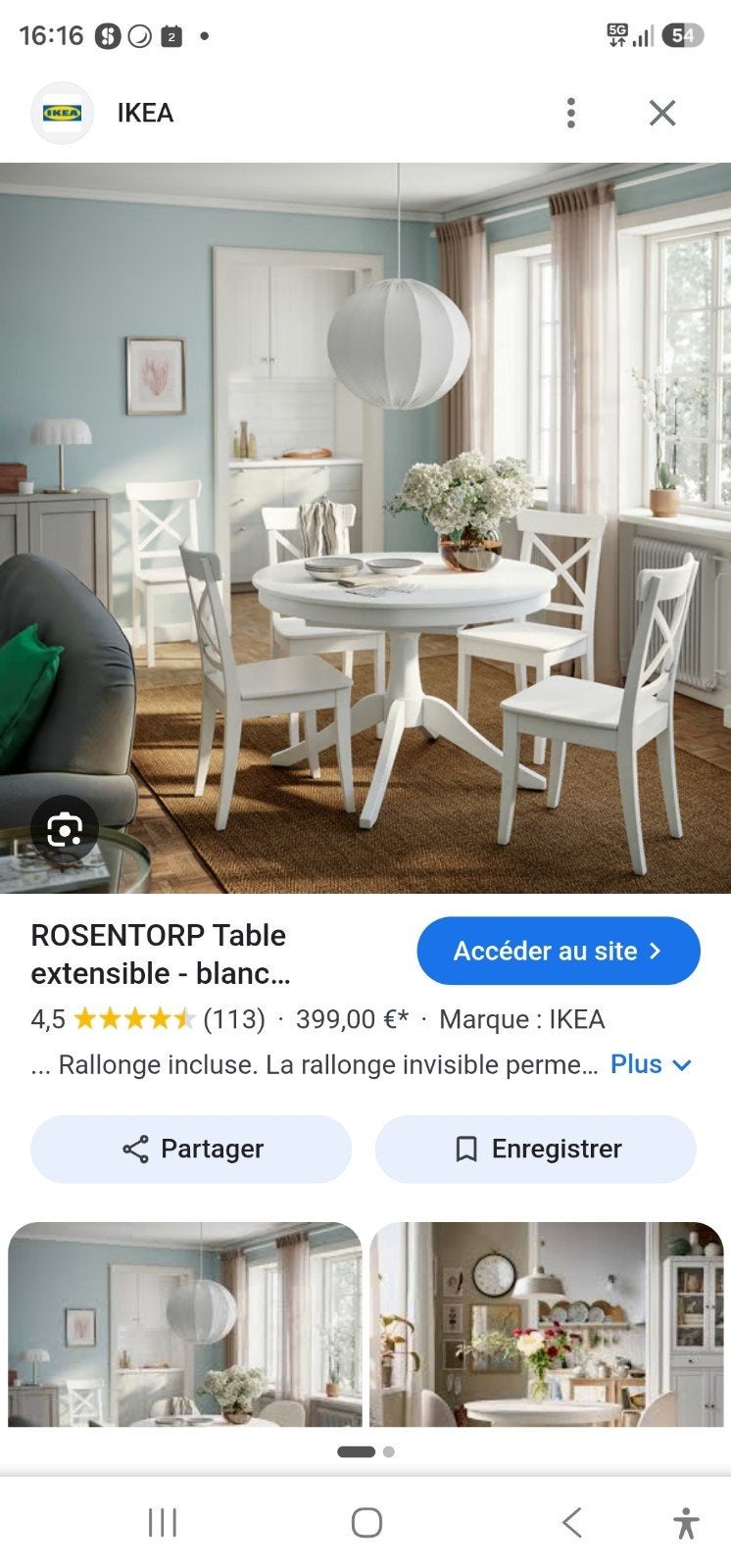 Table ronde extensible, Enlèvement
