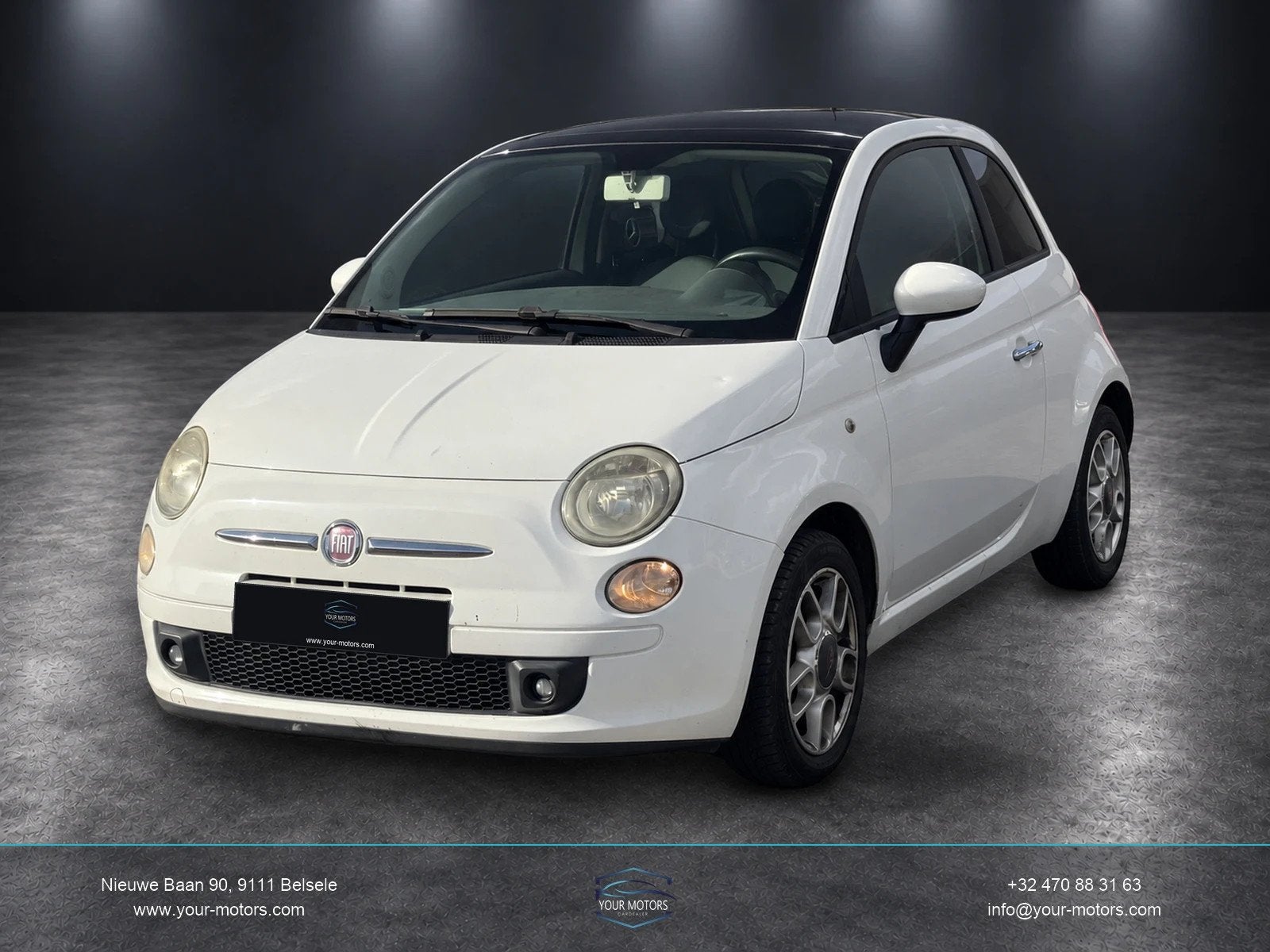 Fiat 500 1.2 POP BENZINE/GEKEURD/PANO/LEDER, Auto's, 4 zetels, Gebruikt, 1242 cc, Wit